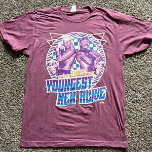 Men's AEW PWT All Elite Crate Exclusive Outrunners Youngest Men Alive T-Shirt M